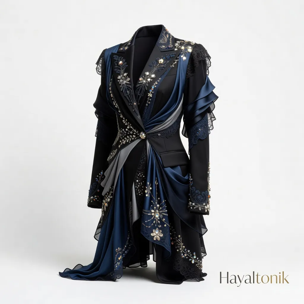 Yün Karışım Blazer Palto