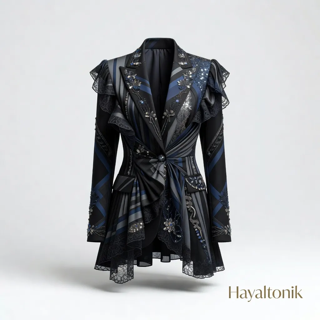 Modern Yün Blazer Kaban