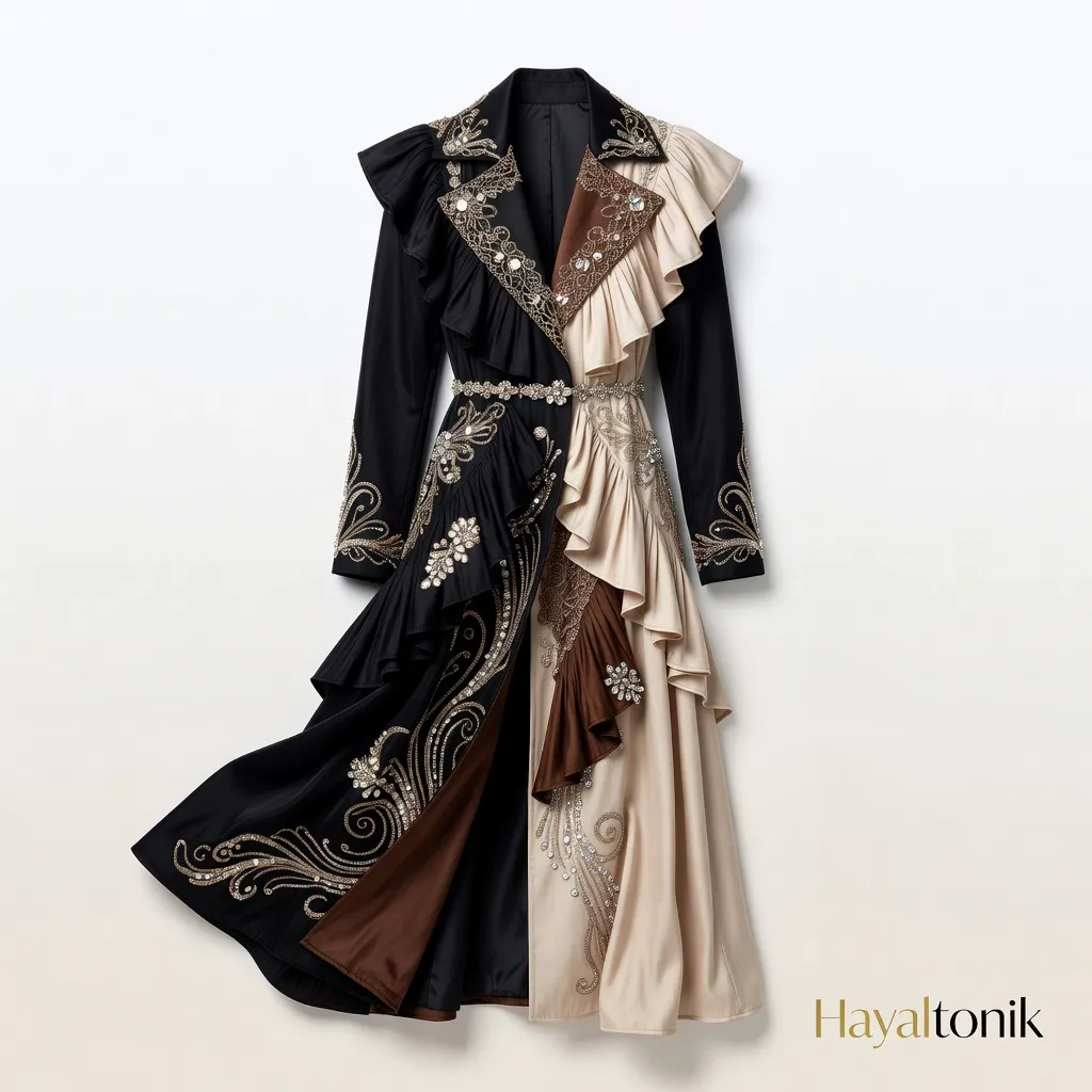 Elegant Kaşmir Detaylı Trench