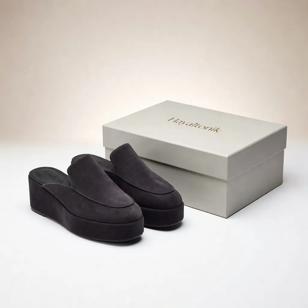 Platform Süet Mule